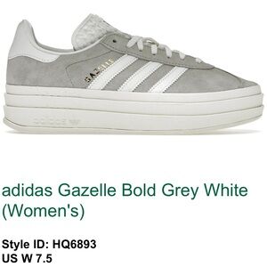 Adidas Gazelle Bold Grey